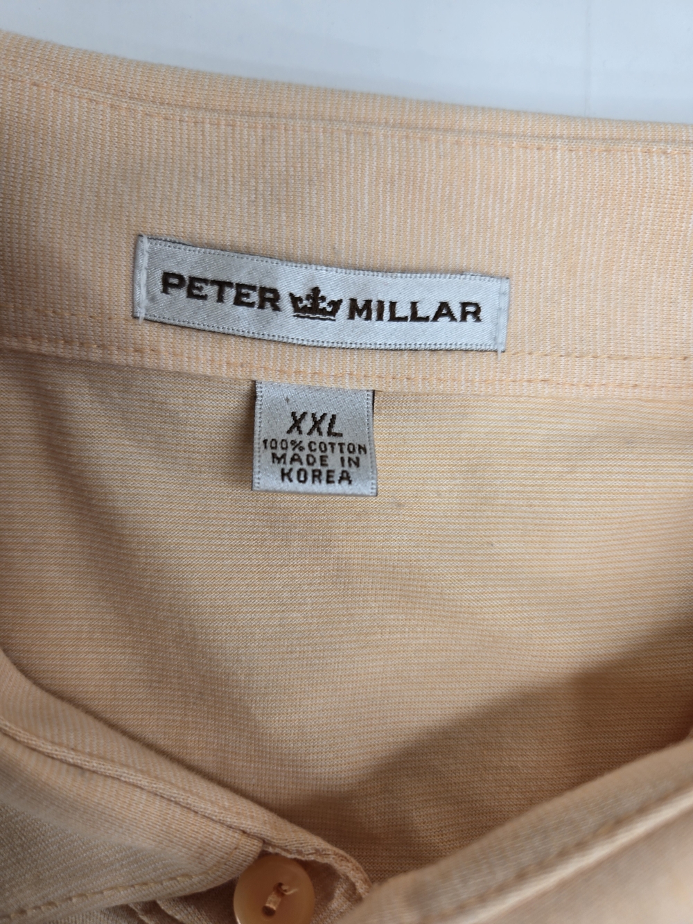 Peter Millar Peach Button-Up Shirt